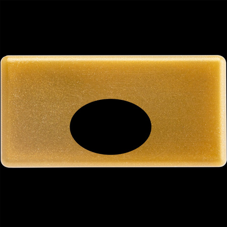 Zaślepka do profilu natynkowego MINI nawierzchniowego nakładanego ZŁOTA Z OTWOREM tworzywo sztuczne