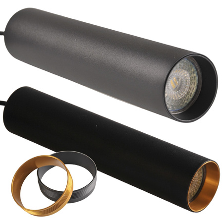 Zestaw Szynowy Szynoprzewód Szyna Listwa 1-Fazowa + 3x Reflektor GU10 Czarna MARIBEL Sanico Goldlux