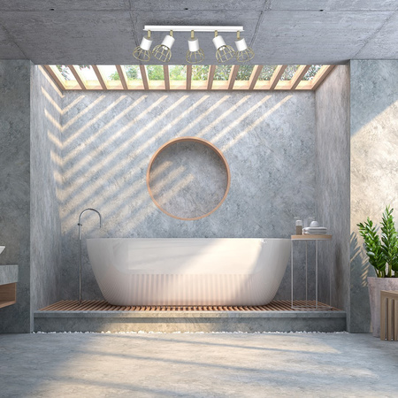 Lampa Sufitowa DANTE Biała Złota 5x mini GU10 Milagro