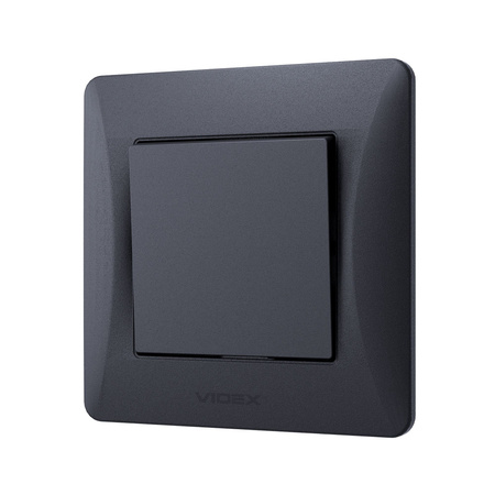 Przełącznik Włącznik 1-biegunowy 10A Natynkowy Czarny BINERA VIDEX