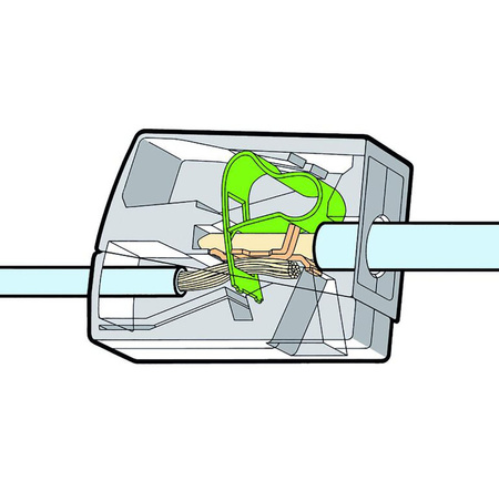 100x Złączka Oświetleniowa Szybkozłączka Przelotowa WAGO 224-112 na PRZEWÓD 0,5-2,5mm