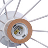 Lampa sufitowa żyrandol WILL 1x E27 LOFT Biała Metal + drewno Milagro
