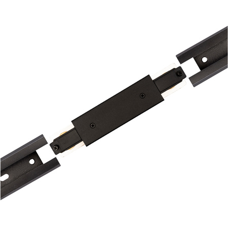 Łącznik Prosty z Zasilaniem Czarny do Szynoprzewodów Szyn Jednofazowych LUMILED