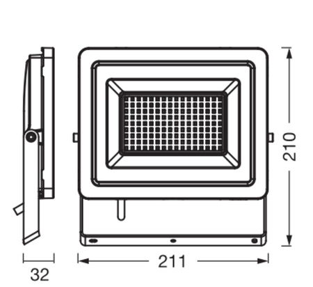 Naświetlacz LED Reflektor Zewnętrzny Lampa 24.5W 4600lm 4000K IP65 Czarny Floodlight Ledvance