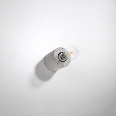 Lampa Ścienna Oprawa Natynkowa Kinkiet E27 Cylindryczna Szara Industrialna Salgado Sollux