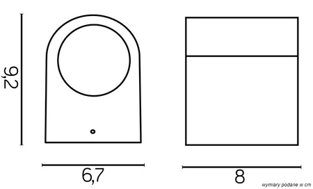 Lampa Ogrodowa Zewnętrzna Elewacyjna KINKIET LED Mini 6001 AL GU10 Su-Ma