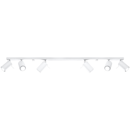 Lampa Sufitowa Oprawa Natynkowa SPOT TUBA Reflektor 6x GU10 Ruchoma Tubularna Biała Nowoczesna Ring Sollux