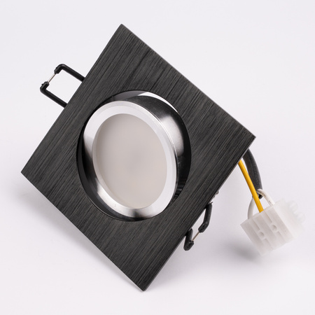 Oprawa Halogenowa Podtynkowa Kwadratowa Ruchoma TRIX 3w1 GU10 6W 4000K Czarny LUMILED