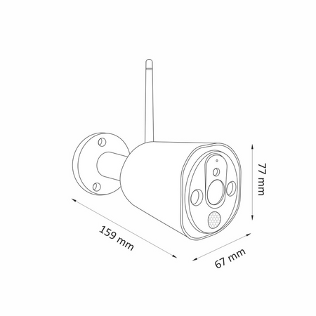 Kamera Zewnętrzna COSMO Z1 IP66 Full HD 2Mpx Tuya SMART WIFI GOLDLUX (Polux) PIR