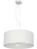 Lampa Wisząca Sufitowa ALBION Biała Tkanina 3xE27 Ø50cm Milagro