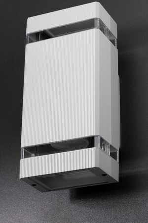 Kinkiet ogrodowy elewacyjny podwójny Masterled HANA LED 2x GU10 ALUMINIUM szary IP54