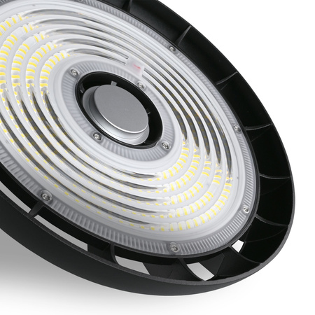 Lampa LED Oprawa Przemysłowa High Bay 150W 25000lm 5000K Neutralna 90° Czarna Wisząca IP65 Videx