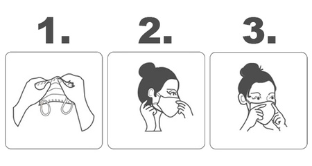 5x Maseczka Ochronna Jednorazowa Trójwarstwowa