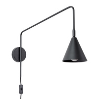 Lampa Ścienna Kinkiet E14 Czarna NOX Crimson SL.1697 Sollux