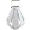 Lampa Solarna LED Latarenka Wisząca LAMPION biała LED 34cm ciepła