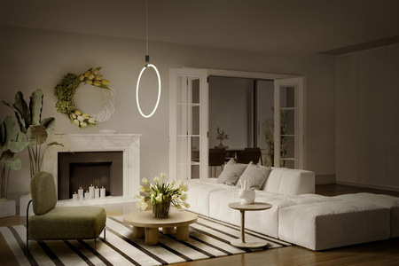 Lampa Sufitowa Wisząca Dekoracyjna LED 18W 2000lm 3000K Ciepła Ściemnialna Zwis Szary Decor Ledvance