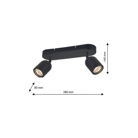 Lampa Sufitowa PORTER 2XGU10 IP44 Milagro