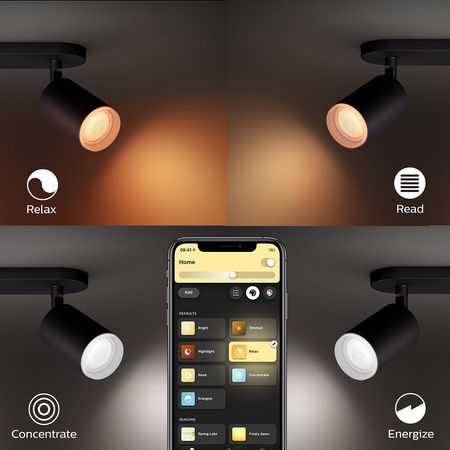 Philips HUE White and Color Ambiance Lampa Fugato 2x4,2W Bluetooth Zigbee
