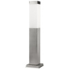 Lampa Ogrodowa oprawa KWADRATOWA SŁUPEK 1x E27 45cm srebrna IP44