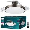 Lampa Sufitowa Plafon z Wentylatorem LED 28+35W 4500lm 2700-5500K Nikiel Atlas Philips