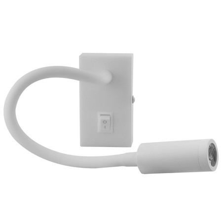 Lampa Ścienna LED Elastyczny Kinkiet do Czytania LEO 3W 4000K Biały