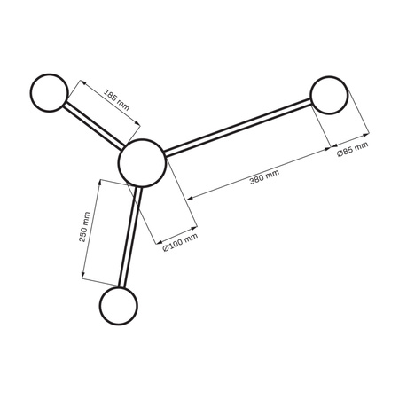 Kinkiet Ścienny Lampa Oprawa Natynkowa 3x GX53 Czarny JOY Sanico Goldlux
