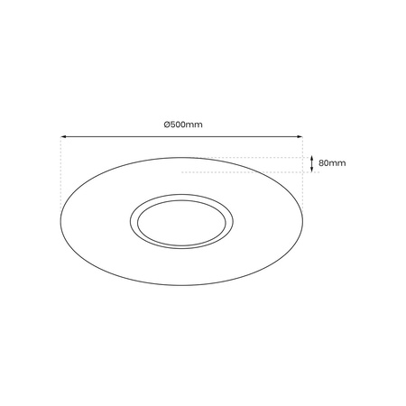 Plafon LED Lampa Sufitowa Natynkowa SPARKY 50W + pilot Milagro