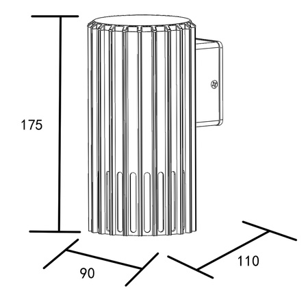 Kinkiet Ścienny Lampa Elewacyjna Zewnętrzna E27 Szary IP54 Kuusamo Sanico Goldlux