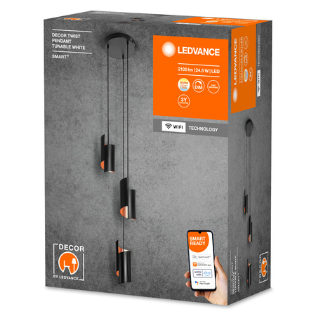 Lampa Wisząca Sufitowa LED 24.5W SMART+ WiFi CCT Ściemnialna Czarna Pendant LEDVANCE