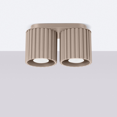 Oprawa Natynkowa 2x GU10 Aluminiowa Taupe Aura Deep Space SL.1815 Sollux