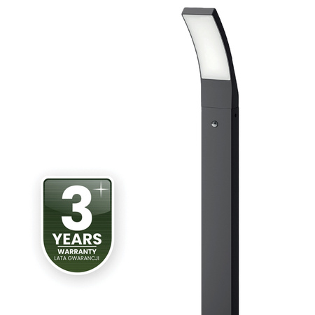 Lampa Ogrodowa Słupek Zewnętrzny Stojący 11W LED 4000K Czujnik Ruchu ANVES 80cm LUMILED