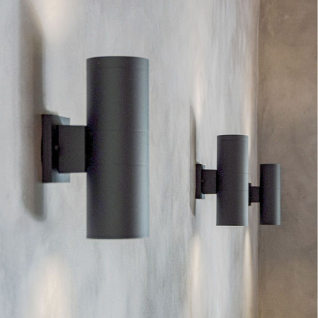 Kinkiet Ogrodowy Lampa Elewacyjna Zewnętrzna IP54 2x E27 Szara PORTER Videx