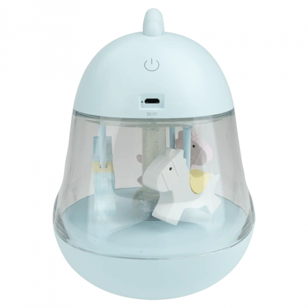 Lampka Nocna Dziecięca LED 5W 3000K Ciepła + Wielokolorowa RGB Akumulatorowa 1200mAh Niebieska POZYTYWKA MARY'S