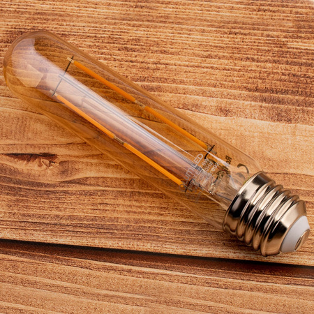 6x Żarówka LED E27 T30 6W = 50W 660lm 3000K Ciepła 360° Amber Filament LUMILED