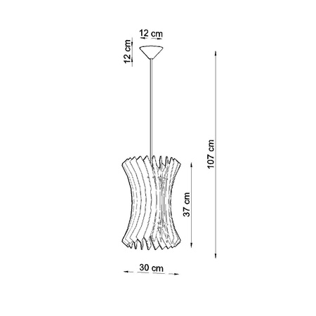 Lampa Sufitowa Wisząca Zwis E27 Tubularna Brązowa Skandynawska Oriana Sollux