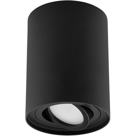 Oprawa Natynkowa HALOGENOWA Spot Tuba Ruchoma GU10 Okrągła Czarna 125mm AMAT-XL LUMILED
