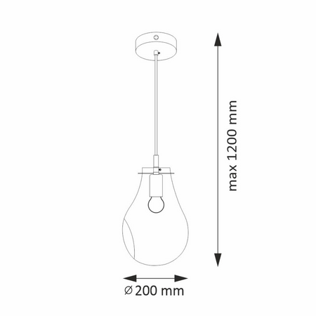 Lampa Sufitowa Wisząca Zwis Dekoracyjna E27 Czarna Niebieski Kimberly Sanico Goldlux