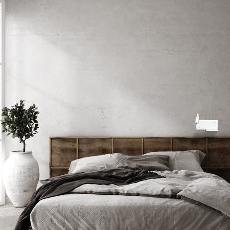 Lampka nocna ścienna z półką SHELF Biała LED 4W + 5W + 2W Milagro