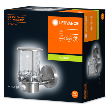 Lampa Ogrodowa Zewnętrzna Kinkiet Elewacyjny LED E27 IP44 Srebrny Endura Ledvance