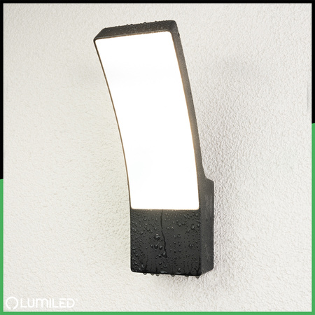 Lampa Elewacyjna LED Zewnętrzna Ścienna Czarna Kinkiet Ogrodowy 10W 4000K IP54 LOGIA LUMILED
