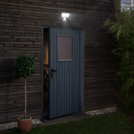 Naświetlacz LED Reflektor Zewnętrzny Lampa 16W 1500lm 4000K IP55 Szary Z Czujnikiem Ruchu i Zmierzchu Endura Ledvance