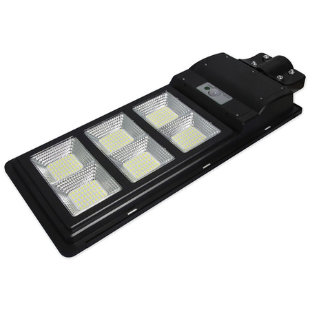 Lampa LED solarna uliczna czarna 270W 6000K zimna IP65 czujnik ruchu i zmierzchu + pilot