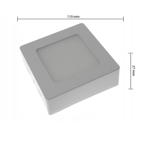 Panel LED Oprawa Sufitowa 6W 480lm 4000K Neutralny Natynkowy Kwadratowy Biały Proma Masterled