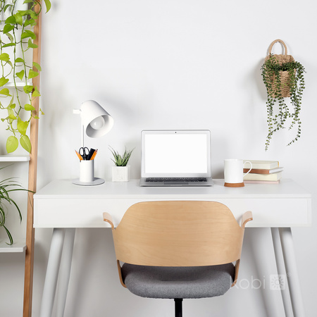 Lampka Biurkowa Oprawa Stołowa Regulowana E27 Biała Rolig Kobi