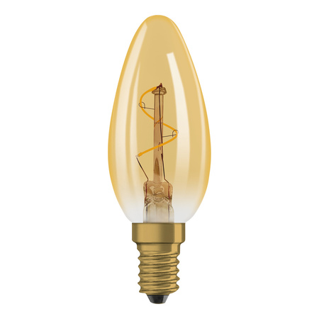 Żarówka LED B35 Vintage E14 1.8W 30lm 2200K Ciepła 320° Bursztynowa Filament Vintage 1906 Osram