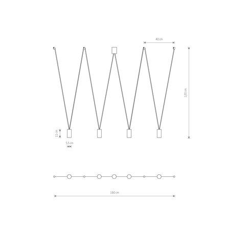 Lampa Sufitowa Wisząca 4x GU10 Czarna Nowoczesna MORE EYE 7822 Nowodvorski