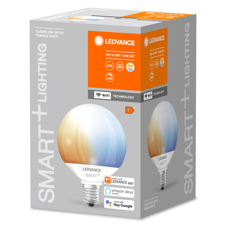 Żarówka LED E27 14W = 100W 1521lm CCT Ściemnialna SMART+ WiFi Globe Ledvance