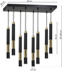 Lampa wisząca czarno-złota MiLAGRO DALLAS + 5xGU10