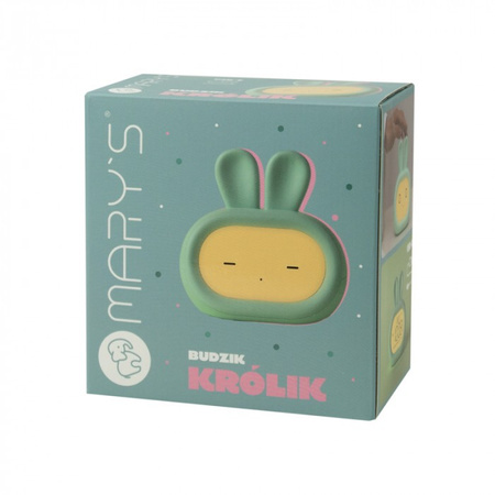 Zegar Elektroniczny dla Dzieci BUDZIK Zielony USB Akumulatorowy 1200mAh KRÓLIK MARY'S