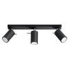 Lampa Sufitowa Oprawa Natynkowa SPOT TUBA Reflektor 3x GU10 Tubularna Czarna Nowoczesna Ring Sollux